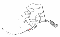 Location of Ivanof Bay, Alaska