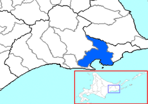 Lage Akkeshis in der Präfektur