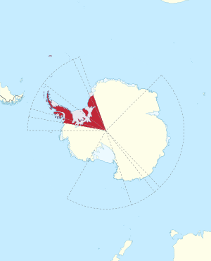 Rothera Research Station location within the British Antarctic Territory in Antarctica