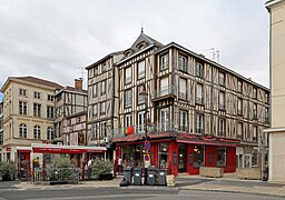 Half-timbered houses in Châlons-en-Champagne (Champagne, France)