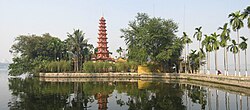 Trấn Quốc Pagoda adjacent to the West Lake
