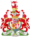 Coat of arms of the Duke of Wellington featuring supporters gorged (collared) of Eastern crowns
