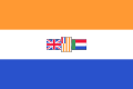 The flag of South Africa (1928–1994), a charged horizontal triband.