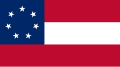 1861–1865 CS flag in 1861 when Texas became a part of the Confederacy (for further CS flags, see Flags of the Confederate States of America § National flags)