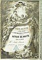 Aktie der S. A. de la Franc-Maconnerie Bordelaise, gestaltet um 1878 nach einer Vorlage von François Boucher[11]