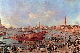 Francesco Guardi - The Departure of Bucentaur for the Lido on Ascension Day