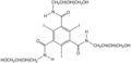 Ioversol, an organoiodine compound used as an X-ray contrast agent.