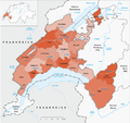 Bezirke des Kantons Waadt bis 31. Dezember 1959