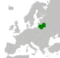 Location of Lithuania in ca. 1263
