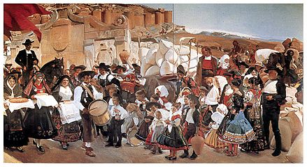 Castilla or La fiesta del pan, 1913. First to be completed of Vision of Spain, 14 murals at the Hispanic Society in Manhattan.