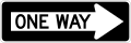 One-way road sign used in US