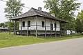 Bequette-Ribault House in Ste. Geneviève, Missouri, c. 1789 is an example of poteaux-en-terre construction.