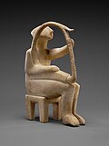 Male harp player of the early Spedos type in the Getty Villa