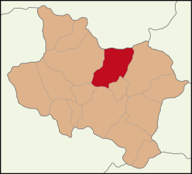 Map showing Gördes District in Manisa Province