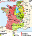 France at the end of the 12th century   French royal domain