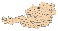 Die NUTS-3-Regionen Österreichs