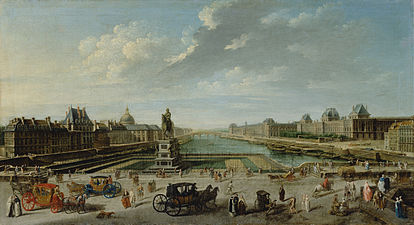 View of Paris from the Pont Neuf by Jean-Baptiste Raguenet (1783)