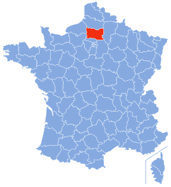 Location of Oise in France