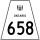 Highway 658 marker