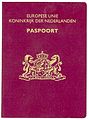 Dutch machine-readable passport cover as issued 2003–06