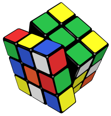 A shuffled 3x3 rubik's cube