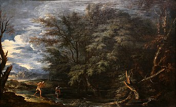 Mercury and the Dishonest Woodsman (ca. 1663), oil on canvas, 125.7 x 202.1 cm., National Gallery
