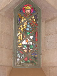 St Edmund window in Khartoum Cathedral. Image shown courtesy of Thomas Reuben James