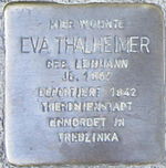Stolperstein für Eva Thalheimer (Kapuzinerstraße 21)