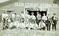 Band in front of Ulen Cement Company, 1910s