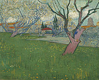View of Arles with Trees in Blossom (Orchard in Bloom with View of Arles) (April 1889) Van Gogh Museum, Amsterdam (F515)