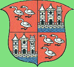 Wappen von Zwickau mit grünem Hintergrund