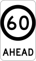 (G9-79) 60 km/h Speed Limit Ahead