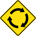 (W2-7) Roundabout Ahead