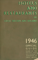 1946 cover of Official Guide of British Hotels with all signs of post-war austerity