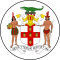 Arms of Jamaica from 8 April 1957 to 13 July 1962.
