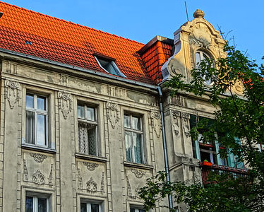 Detailed view of facade decoration