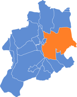 Location of Lipnik within Bielsko-Biała