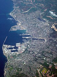 May 2006 aerial view of Cherbourg