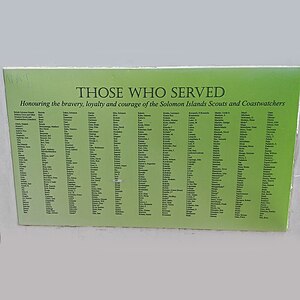 Plaque of names.