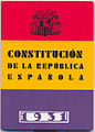 Cover of the Constitution of the Second Spanish Republic