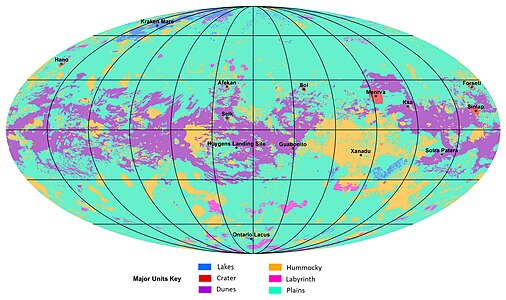 Global geologic map of Titan (2019)[16]