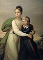 Die Geschwister Prinzessin Luise und Prinz Albrecht von Preußen, Ölgemälde (um 1817)