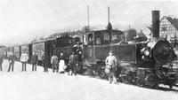 zwei Württembergische Lokomotiven der Klasse Tssd in Ochsenhausen