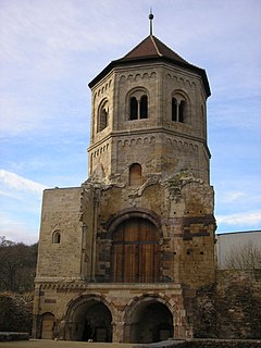 ehem. Klosterkirche von St. Wigbert in Göllingen, Turm des Westbaus