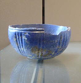 Lapis lazuli bowl from Iran, end of 3rd – beginning of 2nd millennium BC (Louvre Museum)