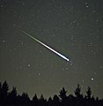 49. A Leonid meteor during the height of the Leonid Meteor Shower, on November 17, 2009.