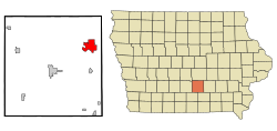 Location of Pella, Iowa