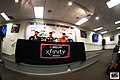 Michael Annett of NASCAR Xfinity Series in the media day at Daytona International Speedway.