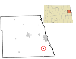 Location of Thompson, North Dakota