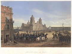 General Scott's entrance into Mexico, 1847 by Carl Nebel